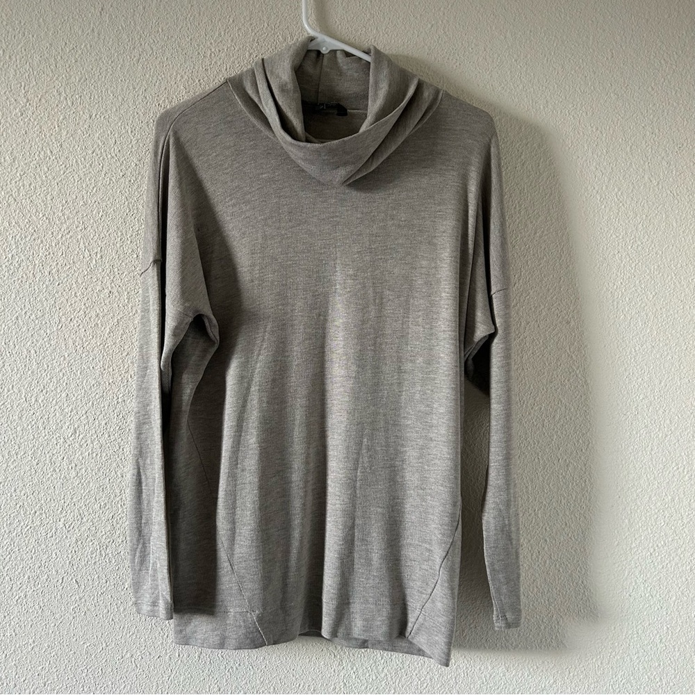 Lauren Ralph Lauren Women’s Cowl Turtleneck Small Gray Fall Work Layer Preppy